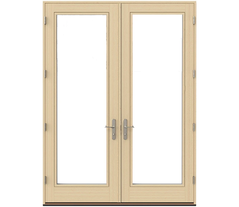 Concord Pella Lifestyle Series Wood Double Hinged Patio Doors